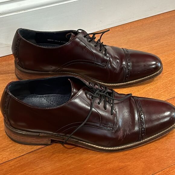 Cole Haan Mens Cap Toe C10840 Burgundy Leather Lace-up Oxfords Madison SZ 10.5M - Picture 3 of 15